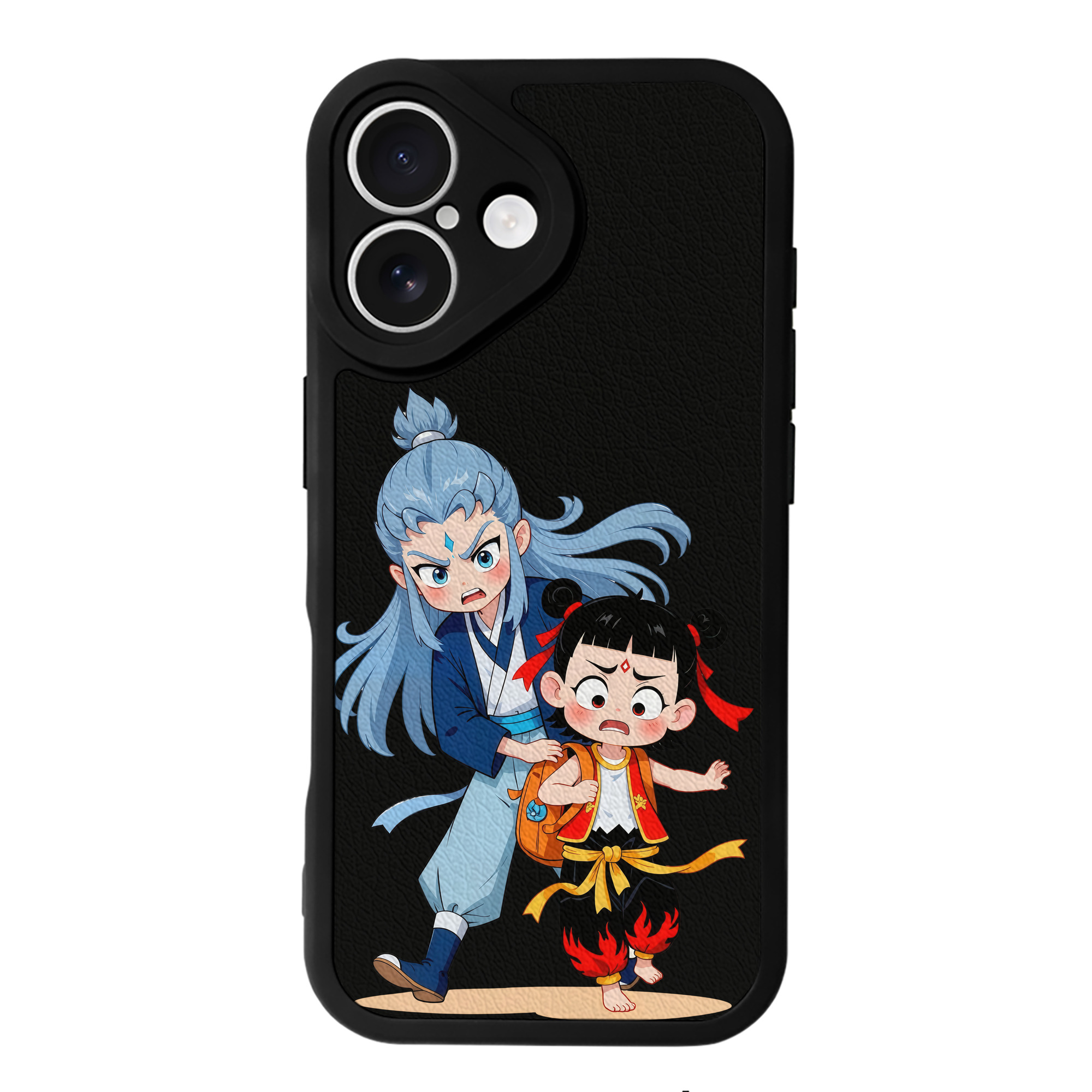 （画像用） Ne Zha 2 ナタ 魔童の大暴れ 【iPhone 16シリーズ対応】シリコンスマホケース（レザー調） 材質：シリコン